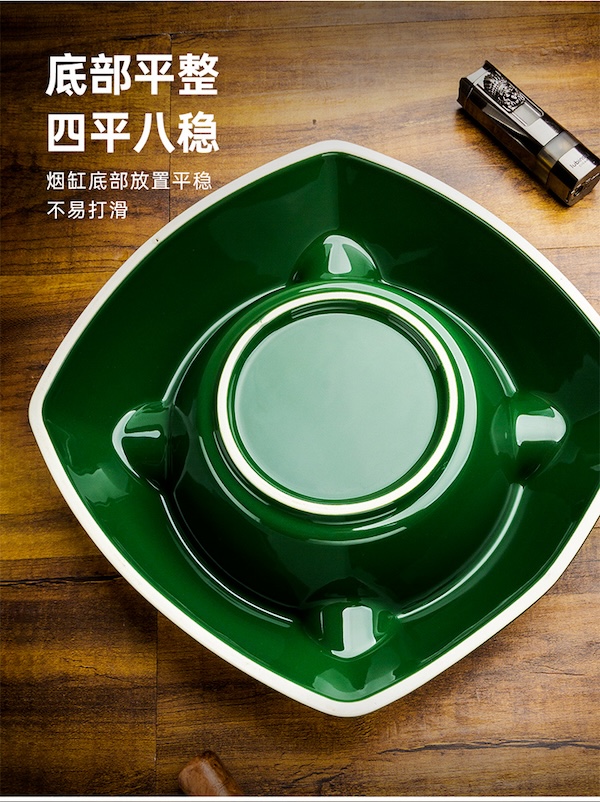 「Lubinski 台灣官方總代理」魯賓斯基 高檔陶瓷4槽大號雪茄煙灰缸 ｜Capadura｜