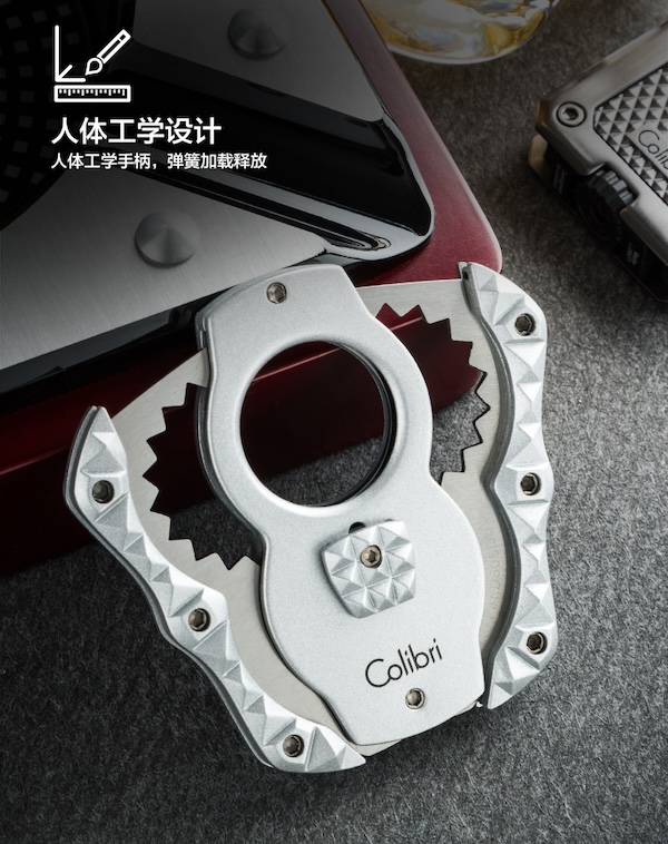 「Lubinski 台灣官方總代理」COLIBRI 科樂比 美國進口 雪茄剪刀金扇形斷頭台｜Capadura｜