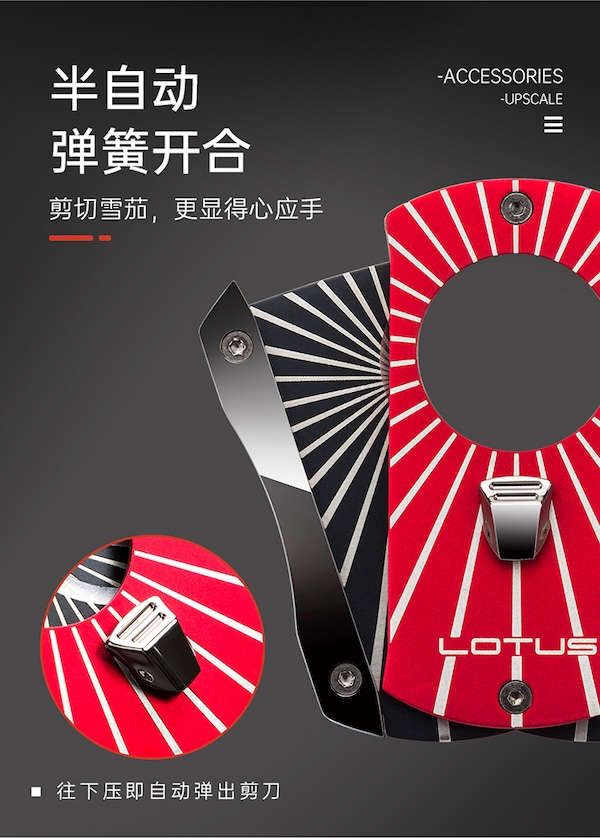 「Lubinski 台灣官方總代理」LOTUS美國蓮花 二直衝打火機+帶鑽煙器+雪茄剪 工具套裝｜Capadura｜