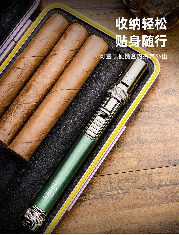 「Lubinski 台灣官方總代理」鋅合金屬單直衝雪茄打火機帶開孔器｜Capadura｜,雪茄課程,雪茄館,cigar,Capadura,非古雪茄