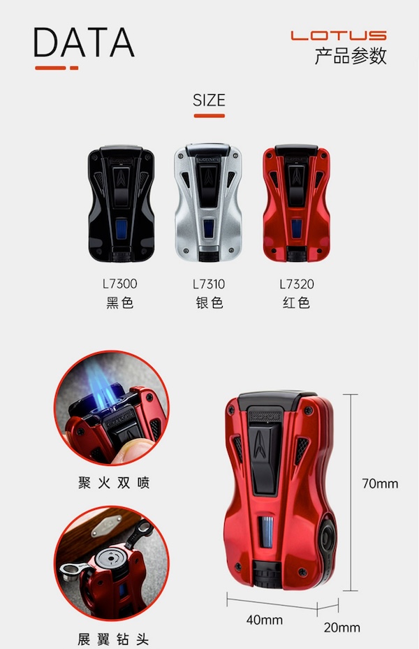 「Lubinski 台灣官方總代理」原裝正品LOTUS美國蓮花 時尚跑車造型雪茄剪｜Capadura｜