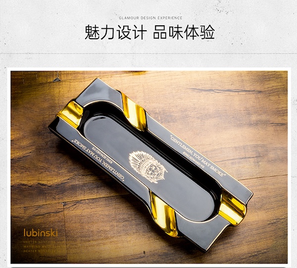 「Lubinski 台灣官方總代理」魯賓斯基 時尚個性陶瓷4槽雪茄煙灰缸｜Capadura｜