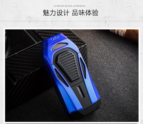 「Lubinski 台灣官方總代理」美國Colibri 多功能帶剪三直衝聚火雪茄打火機｜Capadura｜