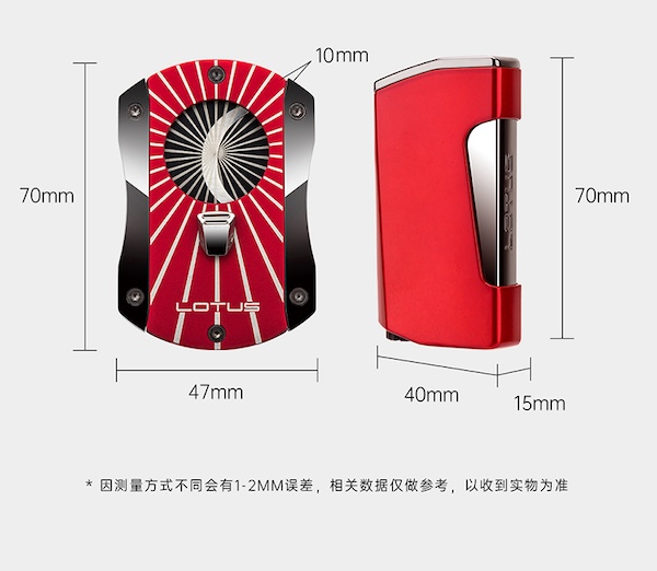 「Lubinski 台灣官方總代理」LOTUS美國蓮花 二直衝打火機+帶鑽煙器+雪茄剪 工具套裝｜Capadura｜