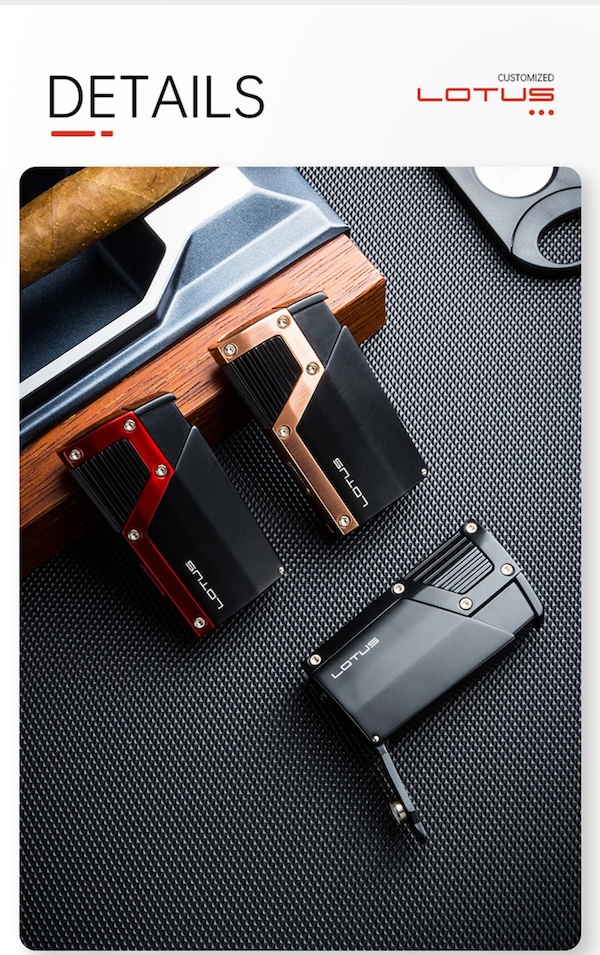 「Lubinski 台灣官方總代理」LOTUS 蓮花 進口四噴火焰雪茄打火機附雪茄剪|Capadura|,雪茄課程,雪茄館,cigar,Capadura,非古雪茄