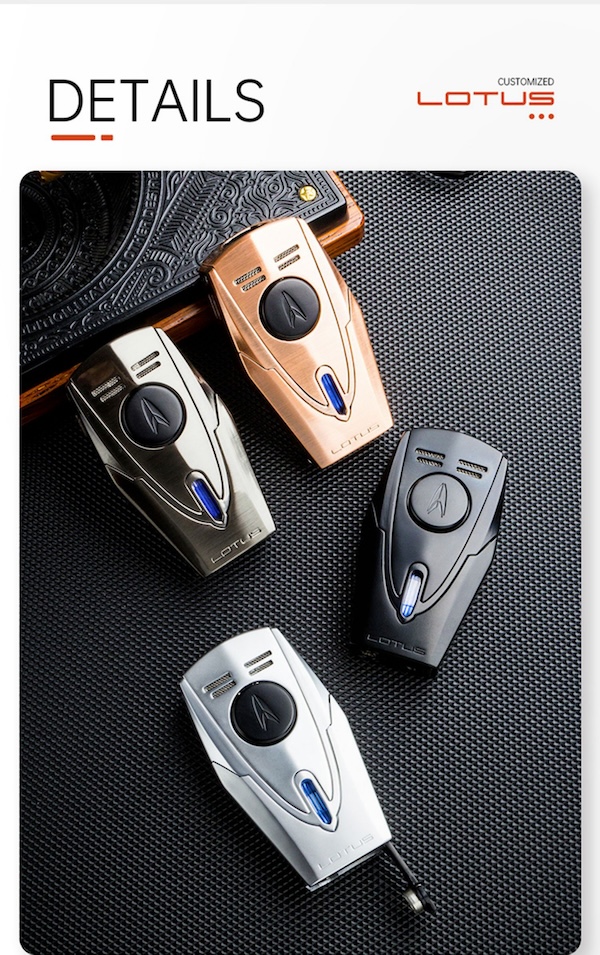 「Lubinski 台灣官方總代理」LOTUS蓮花 鋅合金雙衝藍焰聚火雪茄打火機|Capadura|,雪茄課程,雪茄館,cigar,Capadura,非古雪茄