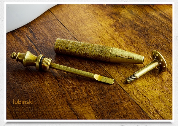 「Lubinski 台灣官方總代理」LUBINSKI 高檔純銅雕花煙鬥壓棒帶通針｜Capadura｜,雪茄課程,雪茄館,cigar,Capadura,非古雪茄