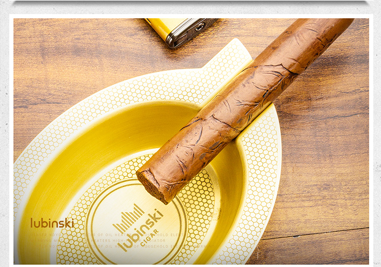 「Lubinski 台灣官方總代理」魯賓斯基 復古黃銅雙槽雪茄煙灰缸禮盒｜Capadura｜,雪茄課程,雪茄館,cigar,Capadura,非古雪茄