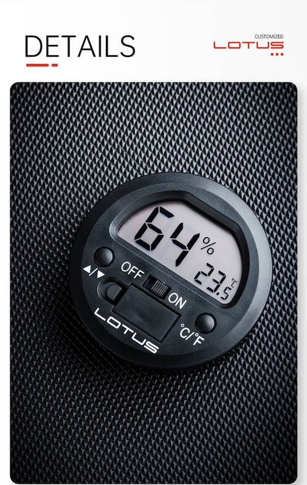 「Lubinski 台灣官方總代理」LOTUS 原裝正品美國蓮花雪茄電子溫濕度計|Capadura|,雪茄課程,雪茄館,cigar,Capadura,非古雪茄