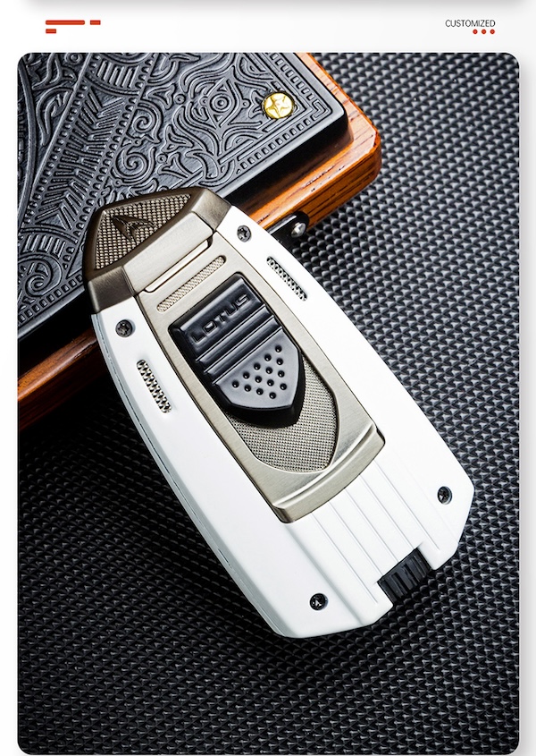 「Lubinski 台灣官方總代理」LOTUS蓮花 時尚個性二直衝聚火金屬雪茄打火機｜Capadura｜,雪茄課程,雪茄館,cigar,Capadura,非古雪茄