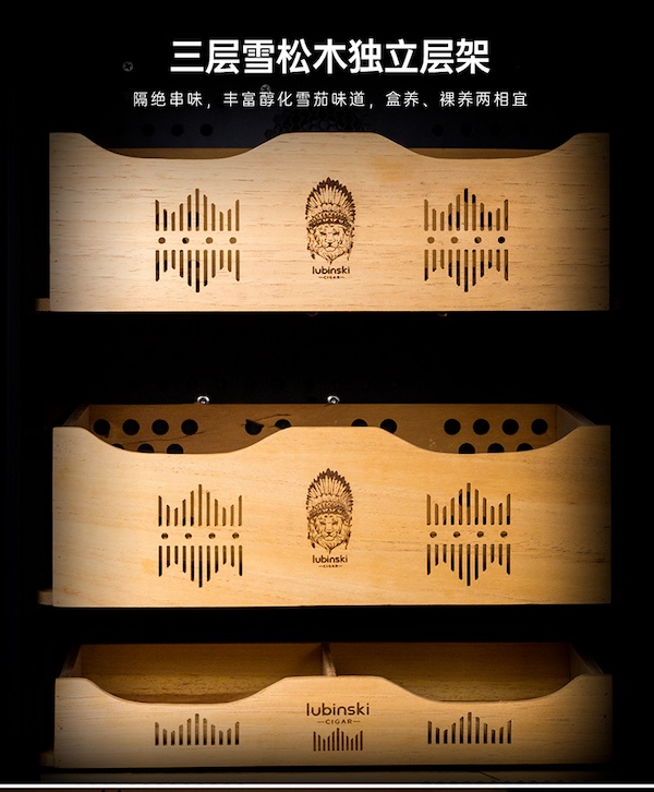 「Lubinski 台灣官方總代理」LUBINSKI 恆溫恆濕小型WIFI電子雪茄櫃｜Capadura｜