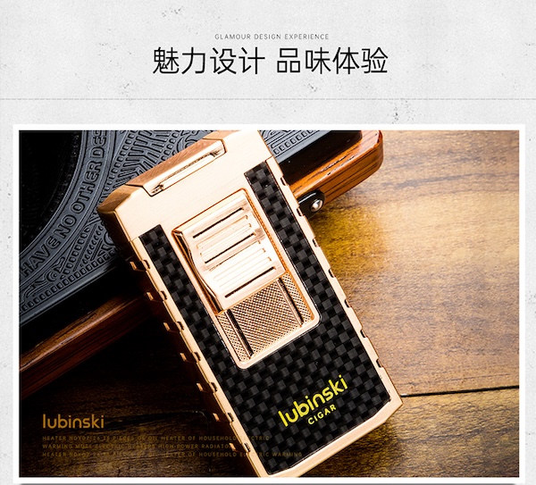 「Lubinski 台灣官方總代理」LUBINSKI 鋅合金藍焰雙直衝多功能雪茄打火機|Capadura|,雪茄課程,雪茄館,cigar,Capadura,非古雪茄