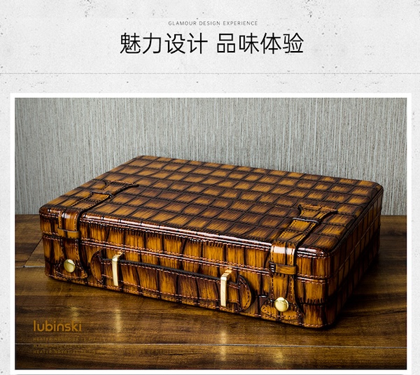 「Lubinski 台灣官方總代理」便攜皮質雪茄雪松木保濕盒｜Capadura｜,雪茄課程,雪茄館,cigar,Capadura,非古雪茄