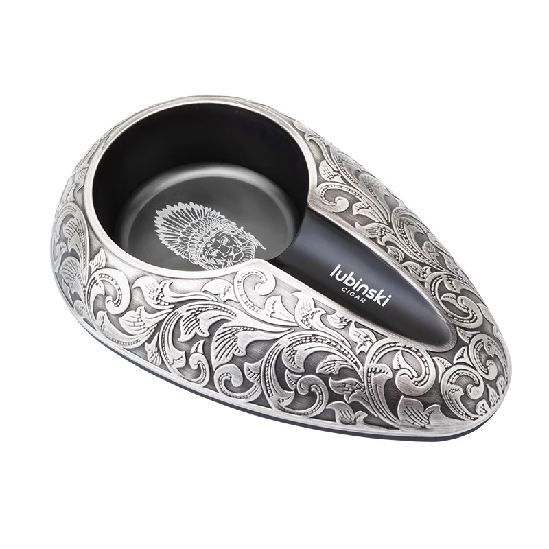 「Lubinski 台灣官方總代理」新款雪茄煙灰缸鋅合金復古個性單人家用辦公室大容量雪茄架 | Capadura｜雪茄館