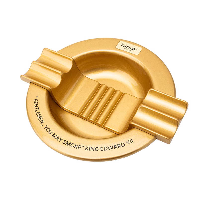 Lubinski 台灣官方總代理」雪茄煙灰缸鋅合金屬時尚個性四槽家用辦公室大容量雪茄架 | Capadura｜雪茄館