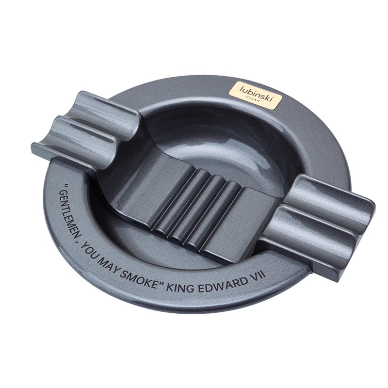 Lubinski 台灣官方總代理」雪茄煙灰缸鋅合金屬時尚個性四槽家用辦公室大容量雪茄架 | Capadura｜雪茄館