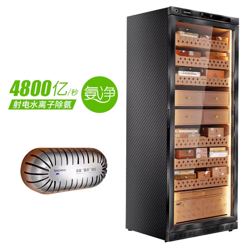 Lubinski台灣官方總代理美晶雪茄櫃MON5800A智慧水平線實木恆溫恆濕壓縮機保濕櫃CAPADURA