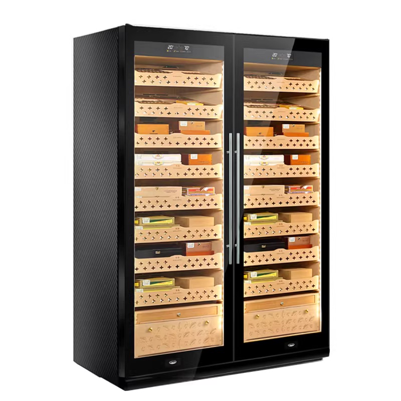 Lubinski台灣官方總代理美晶雪茄櫃水平線SD800雙門雪茄恆溫恆濕壓縮機保濕櫃CAPADURA