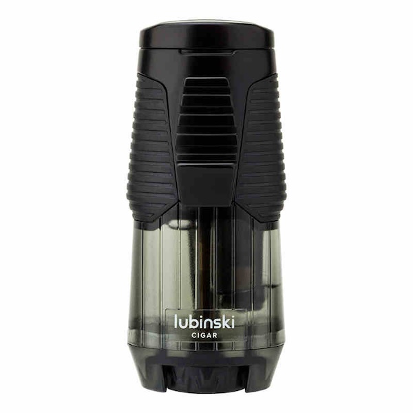 「Lubinski 台灣官方總代理」魯賓斯基 多功能帶煙托架單直衝點雪茄打火機｜Capadura｜