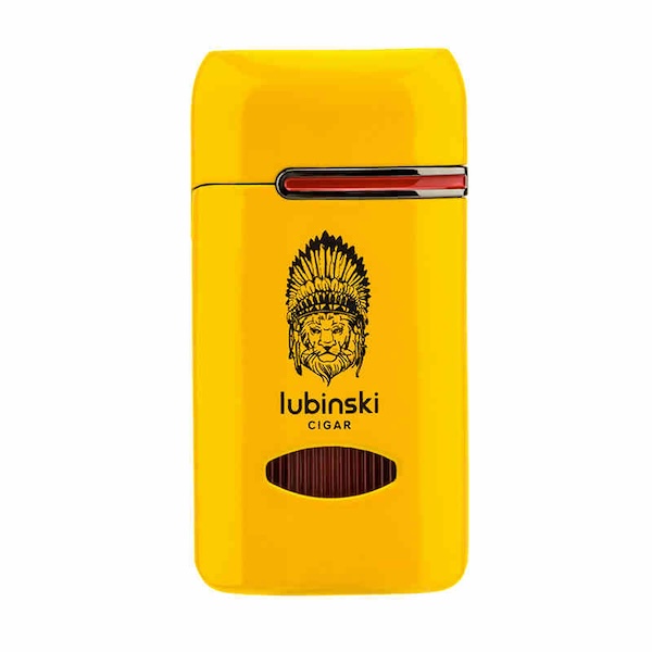 「Lubinski 台灣官方總代理」魯賓斯基 帶開孔單直衝金屬雪茄打火機｜Capadura｜