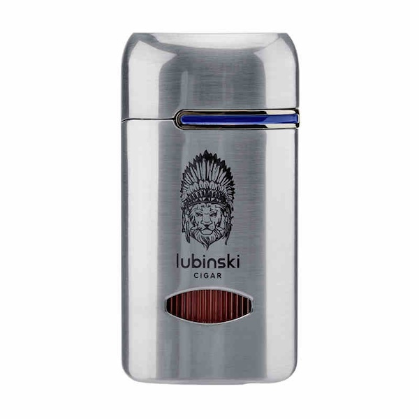 「Lubinski 台灣官方總代理」魯賓斯基 帶開孔單直衝金屬雪茄打火機｜Capadura｜