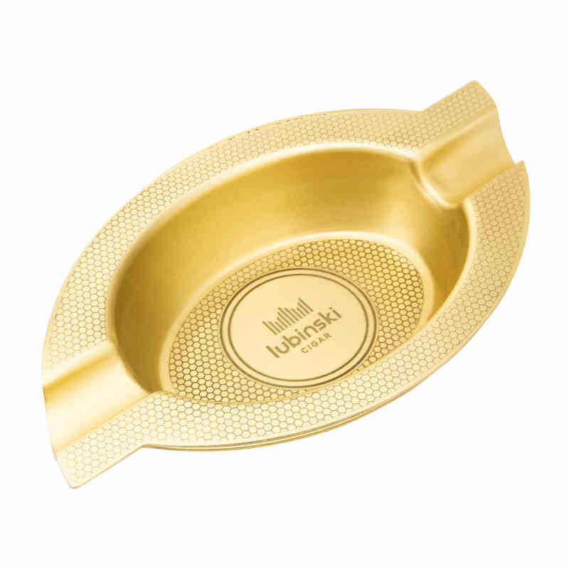 「Lubinski 台灣官方總代理」魯賓斯基 復古黃銅雙槽雪茄煙灰缸禮盒｜Capadura｜