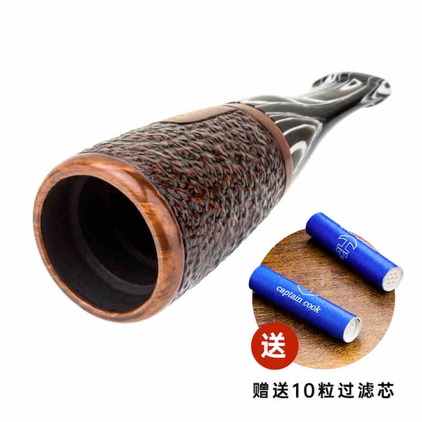 「Lubinski 台灣官方總代理」魯賓斯基 石楠木亞克力多環徑雪茄煙嘴 時尚禮盒裝｜Capadura｜