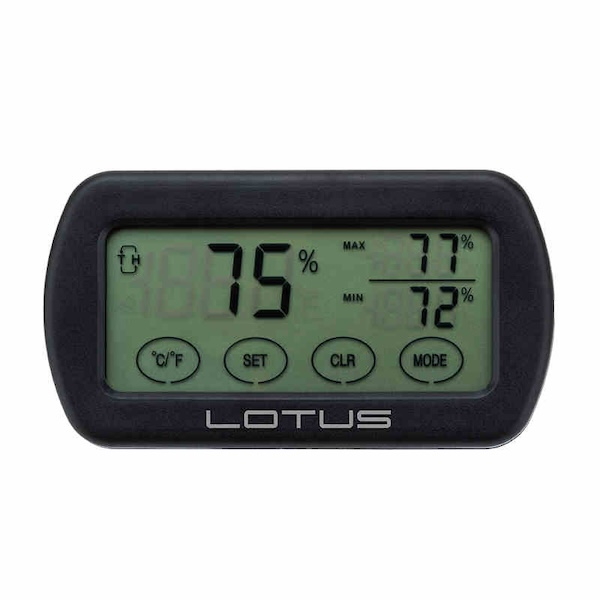 「Lubinski 台灣官方總代理」LOTUS 原裝正品美國蓮花雪茄電子溫濕度計｜Capadura｜