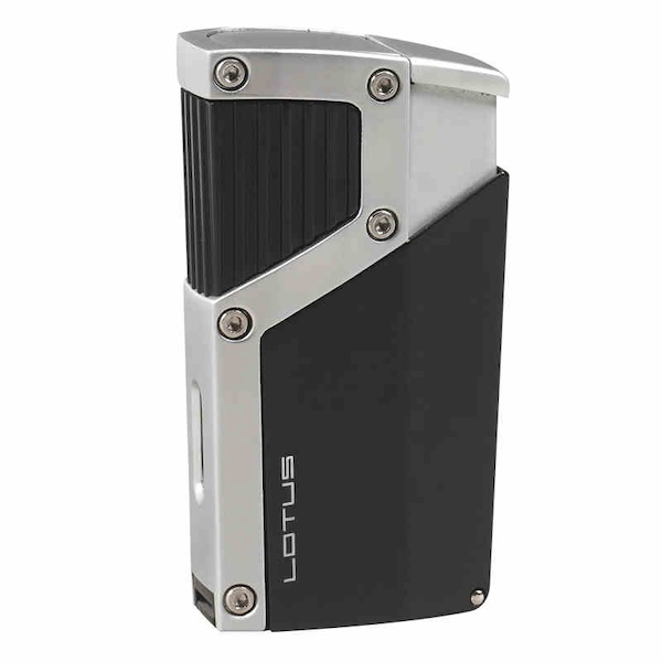 「Lubinski 台灣官方總代理」LOTUS 蓮花 進口四噴火焰雪茄打火機附雪茄剪｜Capadura｜