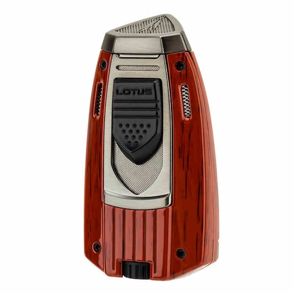 「Lubinski 台灣官方總代理」LOTUS蓮花 時尚個性二直衝聚火金屬雪茄打火機｜Capadura｜