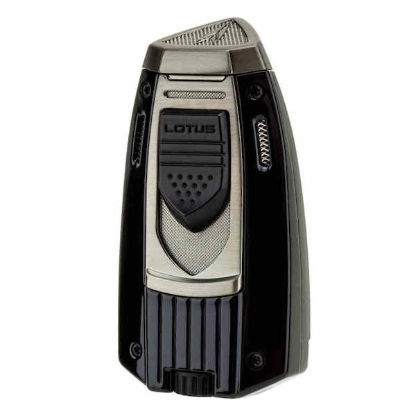 「Lubinski 台灣官方總代理」LOTUS蓮花 時尚個性二直衝聚火金屬雪茄打火機｜Capadura｜