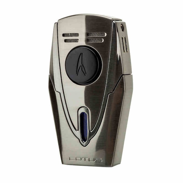 「Lubinski 台灣官方總代理」LOTUS蓮花 鋅合金雙衝藍焰聚火雪茄打火機｜Capadura｜