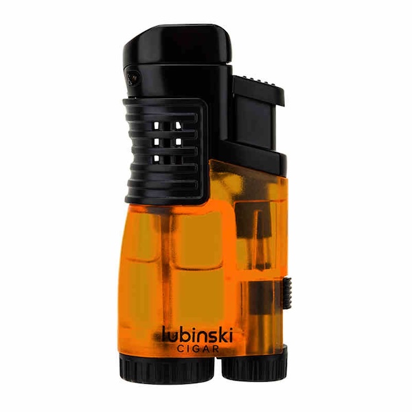 「Lubinski 台灣官方總代理」LUBINSKI 多功能帶開孔器 藍焰三直衝雪茄打火機｜Capadura｜