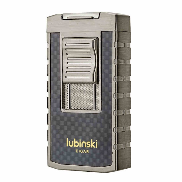 「Lubinski 台灣官方總代理」LUBINSKI 鋅合金藍焰雙直衝多功能雪茄打火機｜Capadura｜
