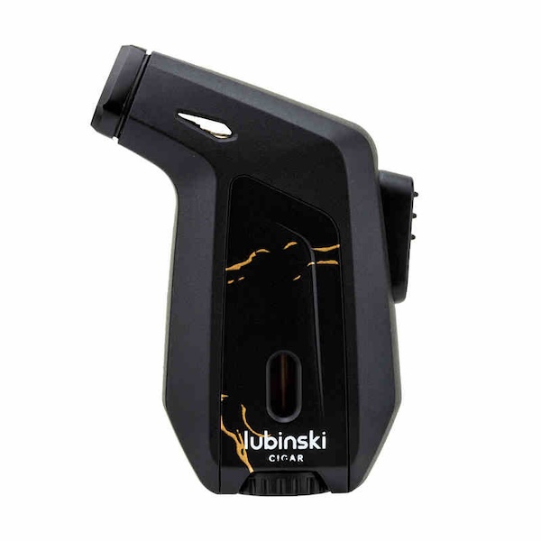「Lubinski 台灣官方總代理」LUBINSKI 時尚直衝聚火藍焰雪茄打火機｜Capadura｜
