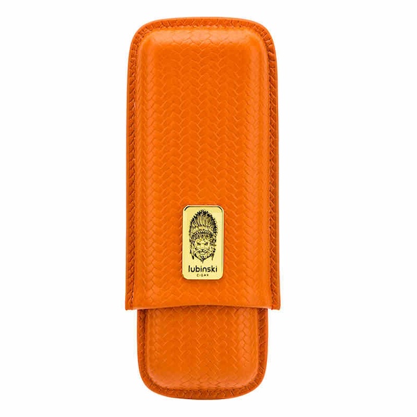 「Lubinski 台灣官方總代理」雪茄便攜皮套3支2支裝牛皮保濕管｜Capadura｜