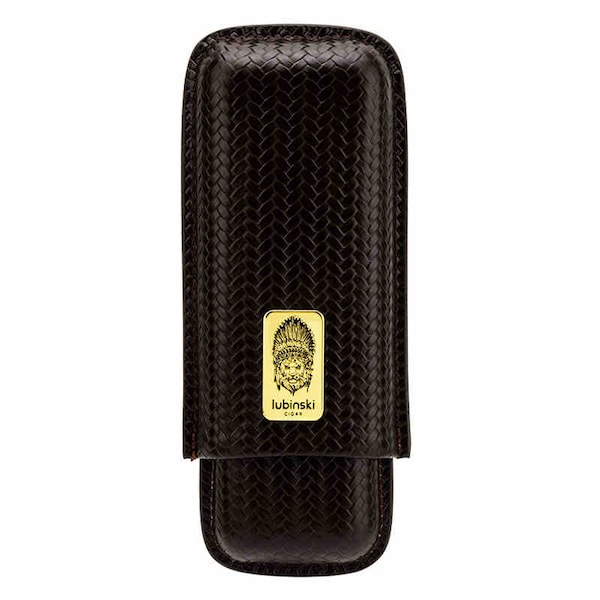 「Lubinski 台灣官方總代理」雪茄便攜皮套3支2支裝牛皮保濕管｜Capadura｜