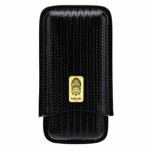 「Lubinski 台灣官方總代理」雪茄便攜皮套3支2支裝牛皮保濕管｜Capadura｜