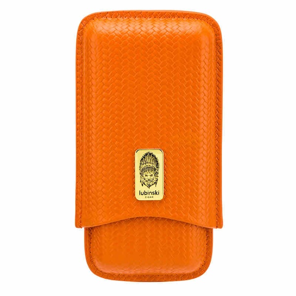 「Lubinski 台灣官方總代理」雪茄便攜皮套3支2支裝牛皮保濕管｜Capadura｜