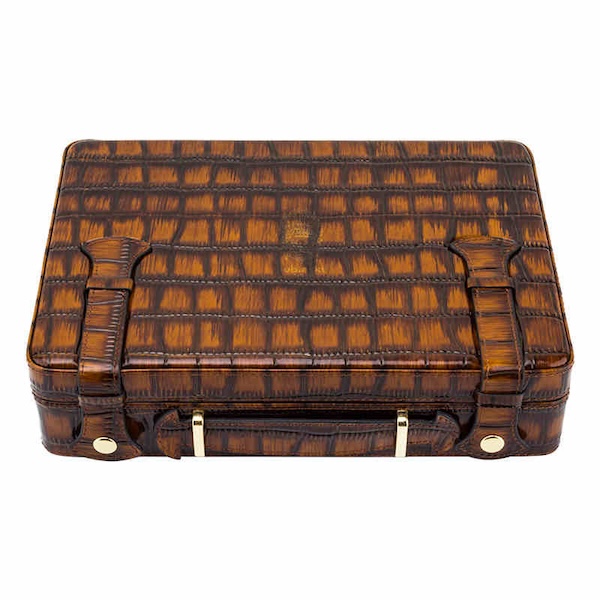 「Lubinski 台灣官方總代理」便攜皮質雪茄雪松木保濕盒｜Capadura｜