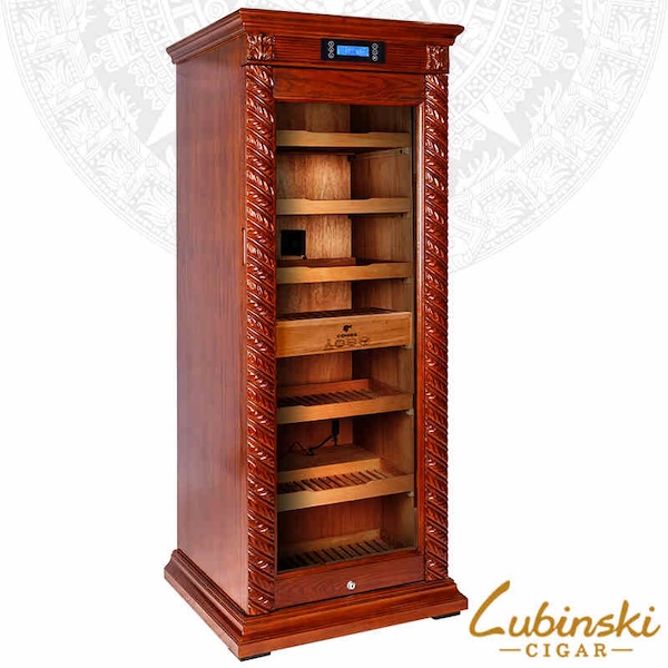 「Lubinski 台灣官方總代理」 電子恆溫控濕靜音高檔實木雪茄櫃｜Capadura｜
