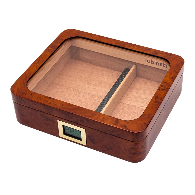 「Lubinski 台灣官方總代理」雪茄保濕盒高性價比透明視窗西班牙雪松木內襯養煙醒茄箱 雪茄箱| Capadura｜雪茄館