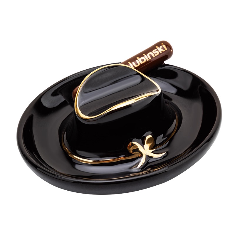 「Lubinski 台灣官方總代理」雪茄煙托時尚個性牛仔帽形陶瓷便攜式擱煙支架創意小煙灰缸 雪茄架| Capadura｜雪茄館