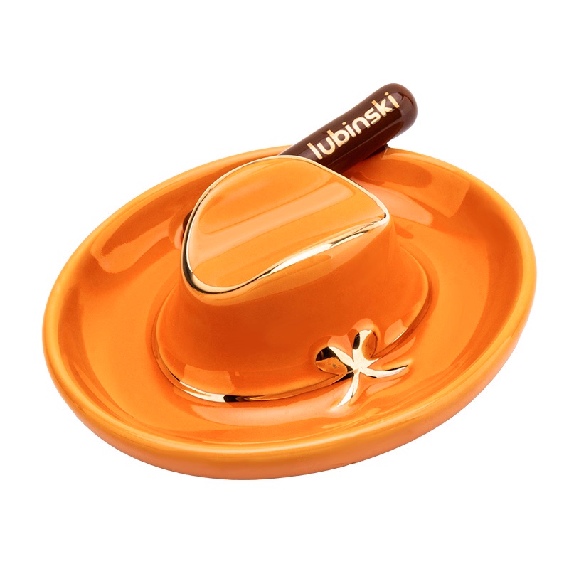 「Lubinski 台灣官方總代理」雪茄煙托時尚個性牛仔帽形陶瓷便攜式擱煙支架創意小煙灰缸 雪茄架| Capadura｜雪茄館