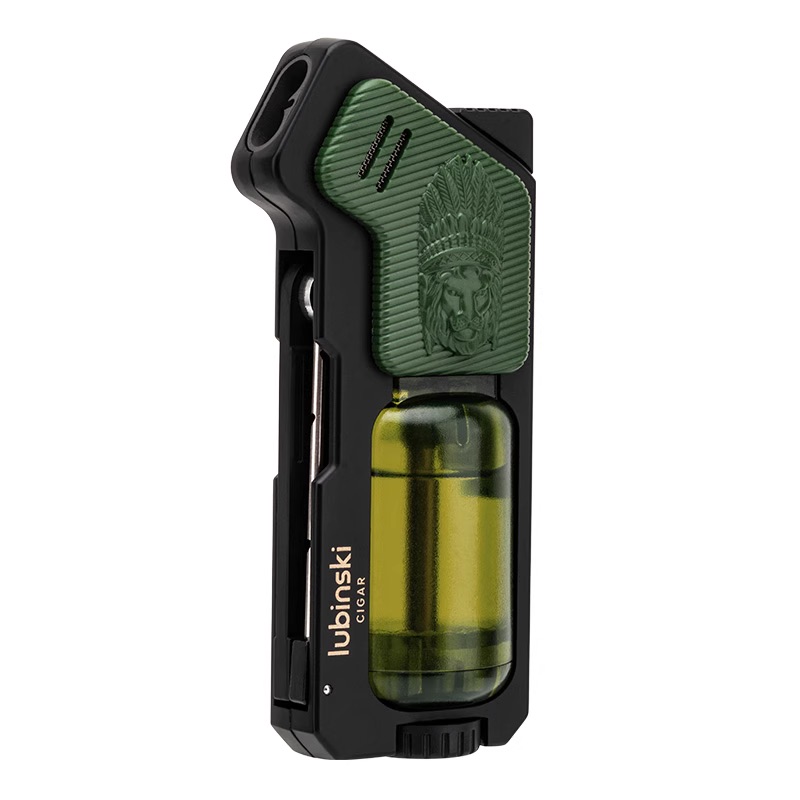 「Lubinski 台灣官方總代理」多功能雪茄打火機聚火藍焰雙直沖便攜點煙器帶通針打孔器| Capadura｜雪茄館