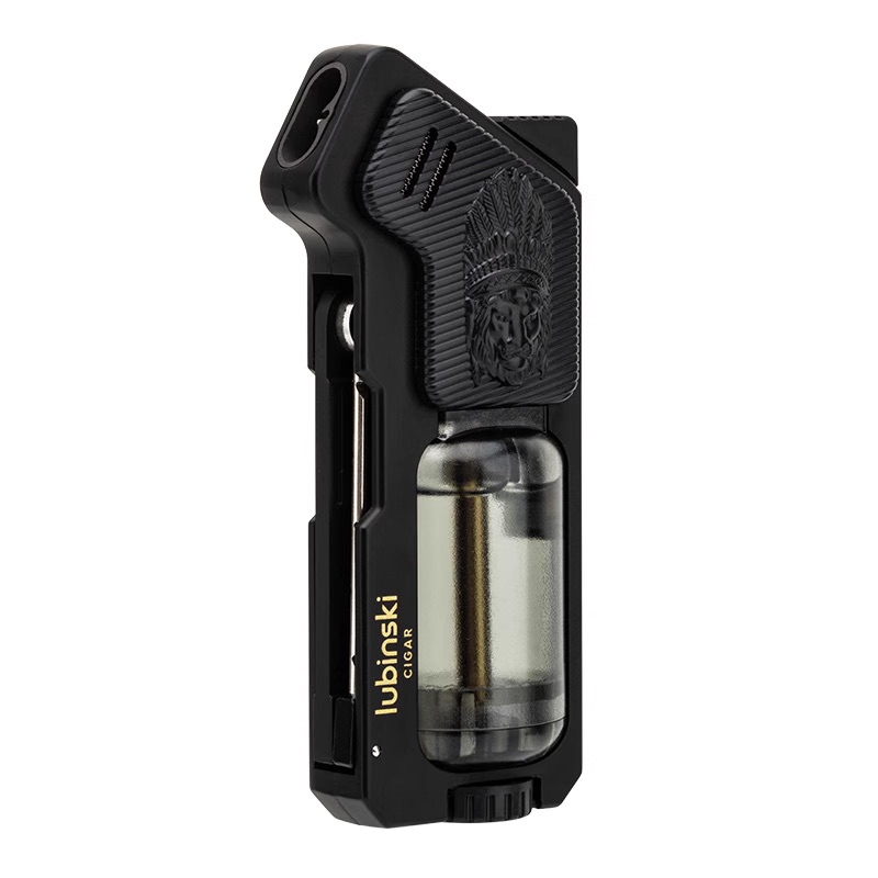 「Lubinski 台灣官方總代理」多功能雪茄打火機聚火藍焰雙直沖便攜點煙器帶通針打孔器| Capadura｜雪茄館