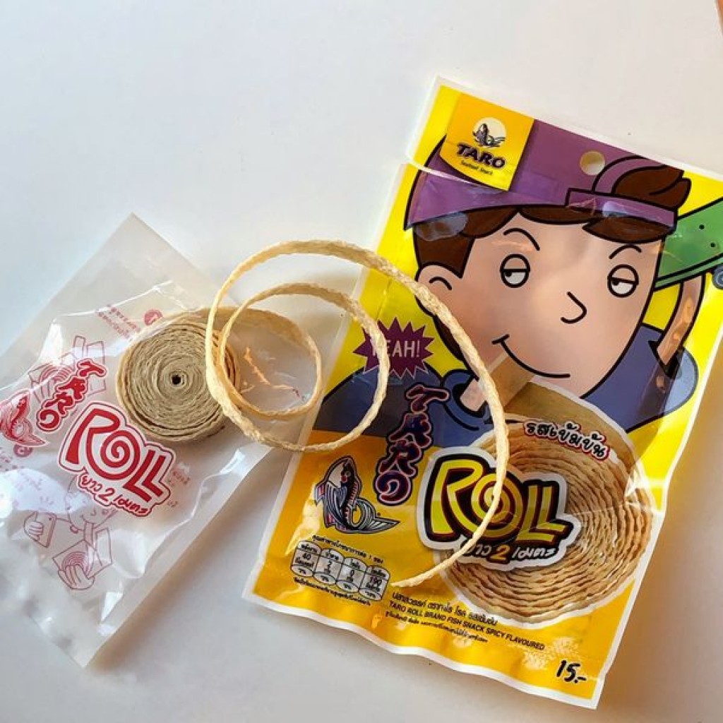 6包一串-泰國TARO超長捲尺鱈魚香絲 13g