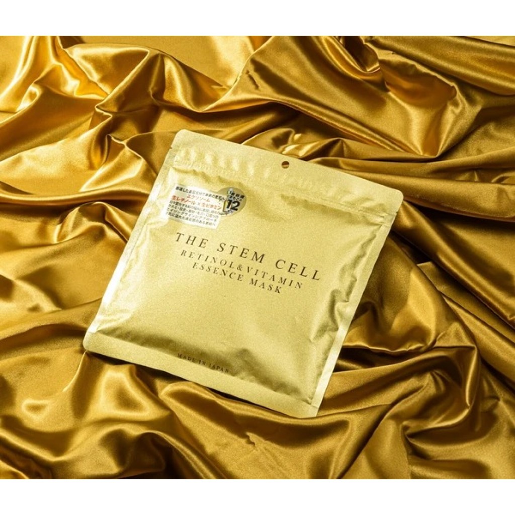 日本THE STEM CELL幹細胞視黃醇維他命精華面膜30枚入（金色）,U51410001,日本THESTEMCELL幹細胞視黃醇維他命精華面膜30枚入（金色）,視黃醇成分添加✨,所有商品,美容保養
