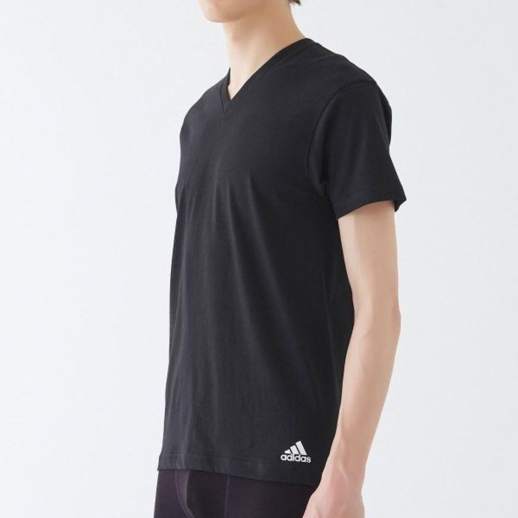 日本adidas男款吸汗速乾V領短袖T恤2件組,U60810006,日本adidas男款吸汗速乾V領短袖T恤2件組,輕盈舒適,所有商品,居家生活