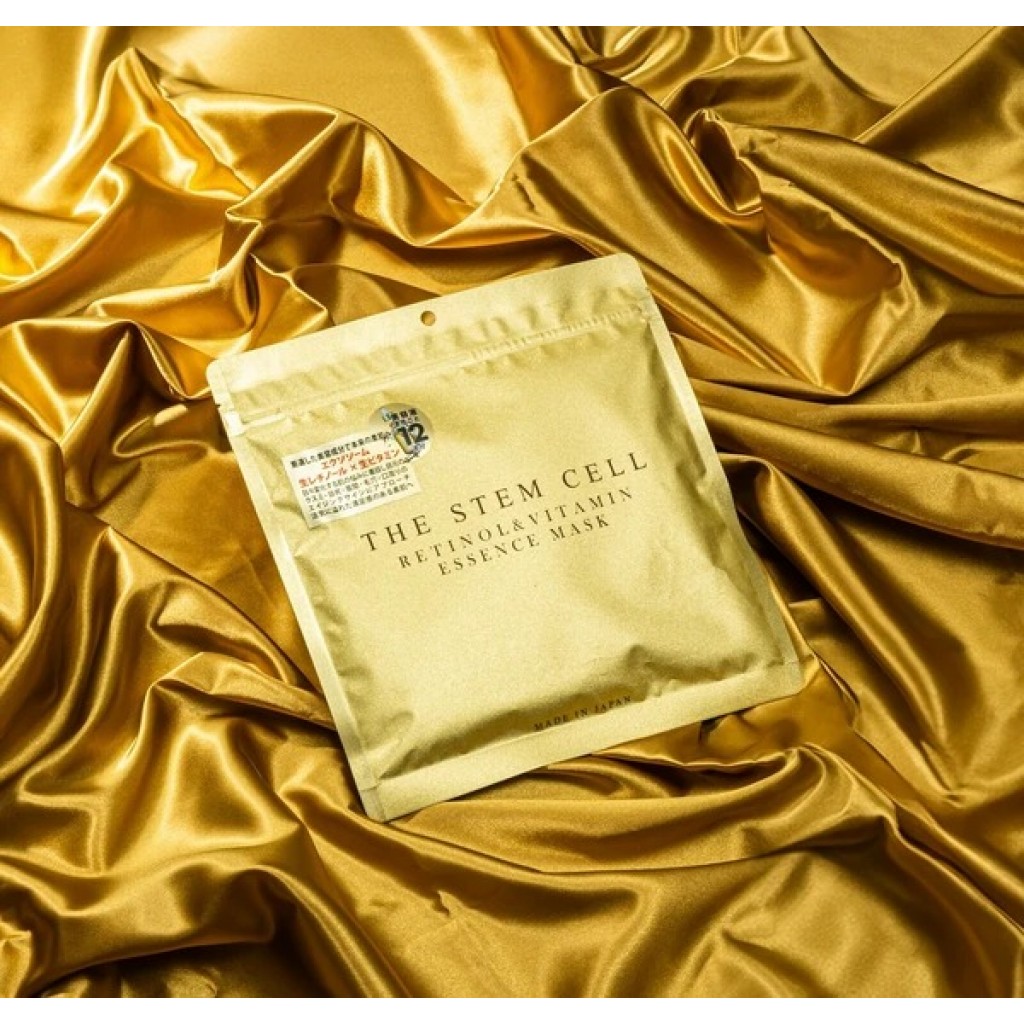日本THE STEM CELL幹細胞視黃醇維他命精華面膜30枚入（金色）,U51410001,日本THESTEMCELL幹細胞視黃醇維他命精華面膜30枚入（金色）,視黃醇成分添加✨,所有商品,美容保養
